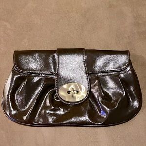 3 For 25 Express brown shiny leather handbag